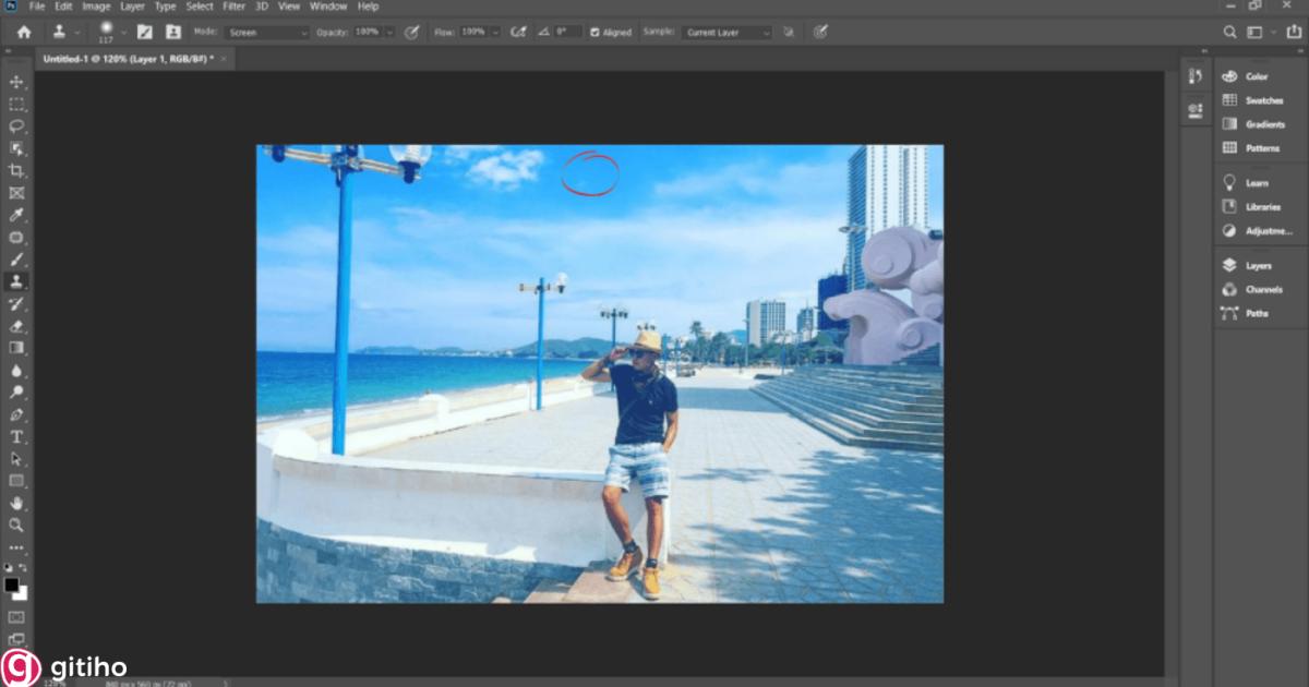 Cách xóa vật thể trong Photoshop bằng Clone Stamp Tool (3)
