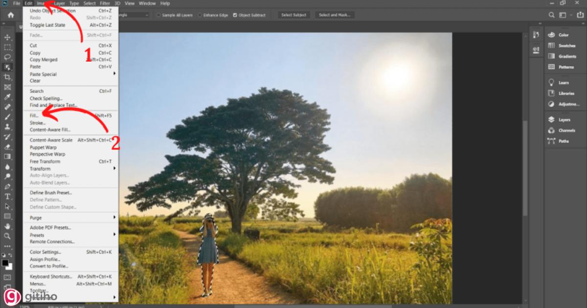 Cách xóa vật thể trong Photoshop với công cụ Content – Aware Fill (2)