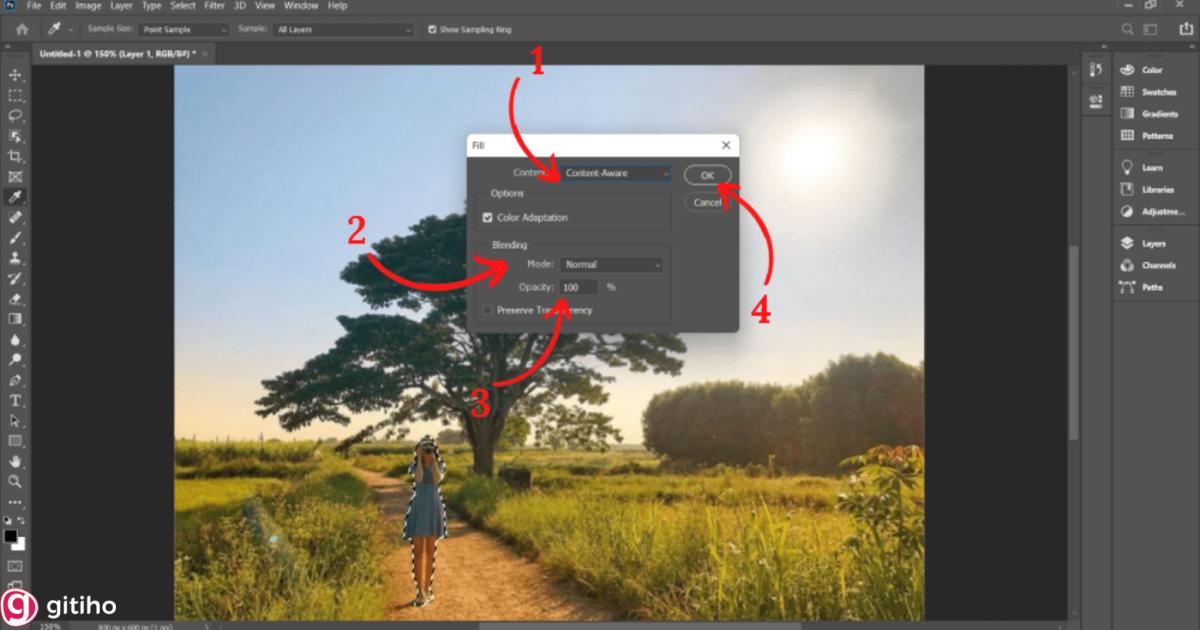 Cách xóa vật thể trong Photoshop với công cụ Content – Aware Fill (3)