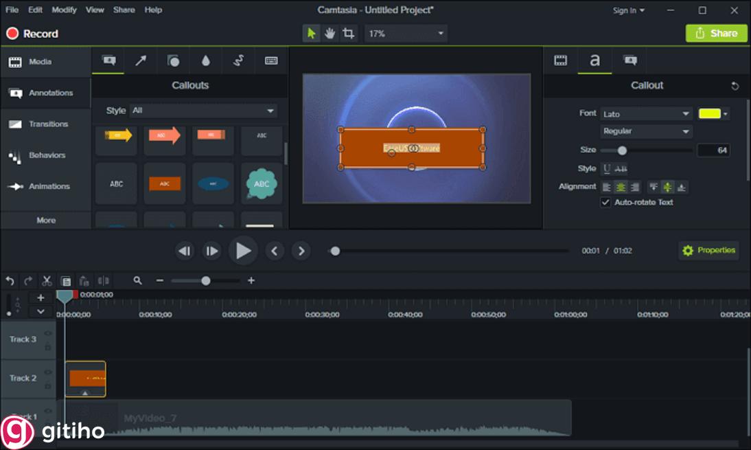 Ứng dụng Camtasia Studio