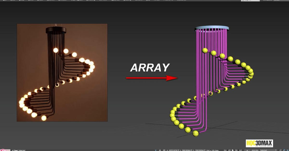 Các lệnh Array trong 3ds Max (2)