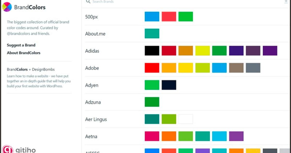 Trang web BrandColor