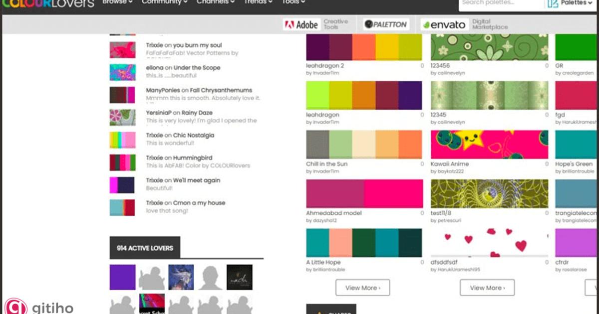Trang web Colour Lover