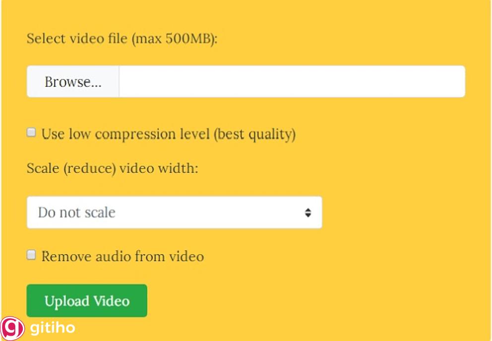 Xử lý bằng nền tảng Video Smaller (Web)