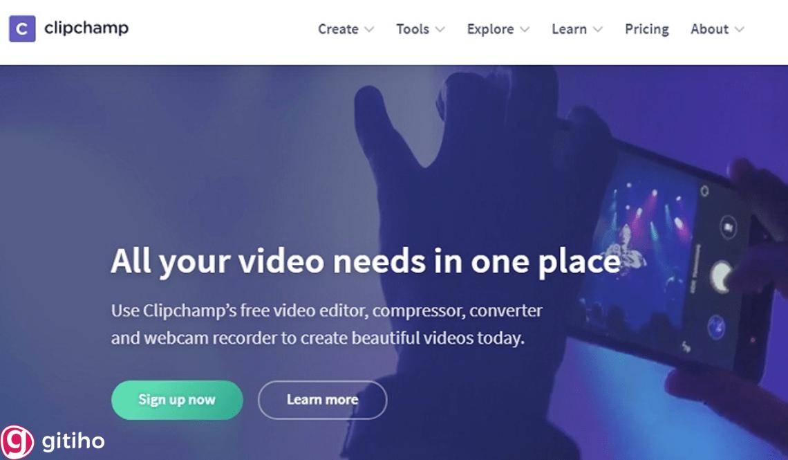 Xử lý bằng nền tảng Clipchamp (Web)
