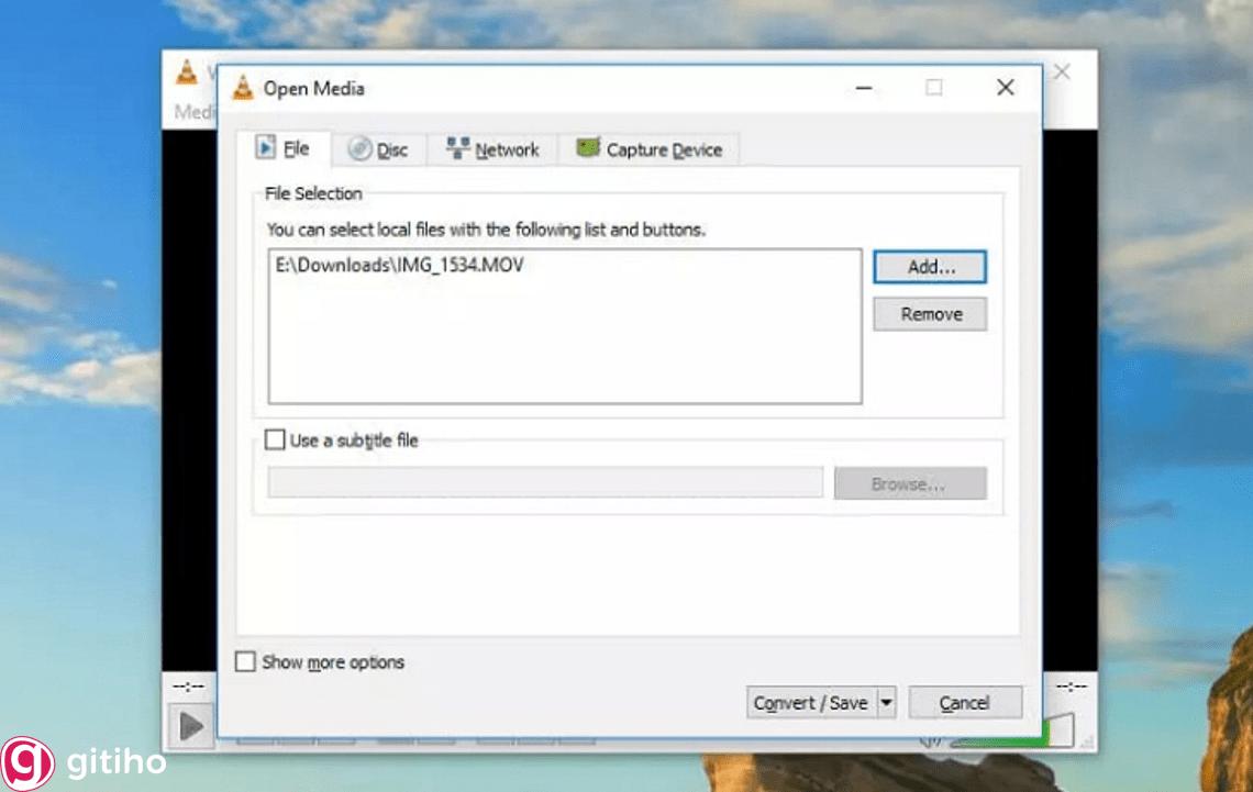 Xử lý bằng phần mềm hỗ trợ VLC (2)