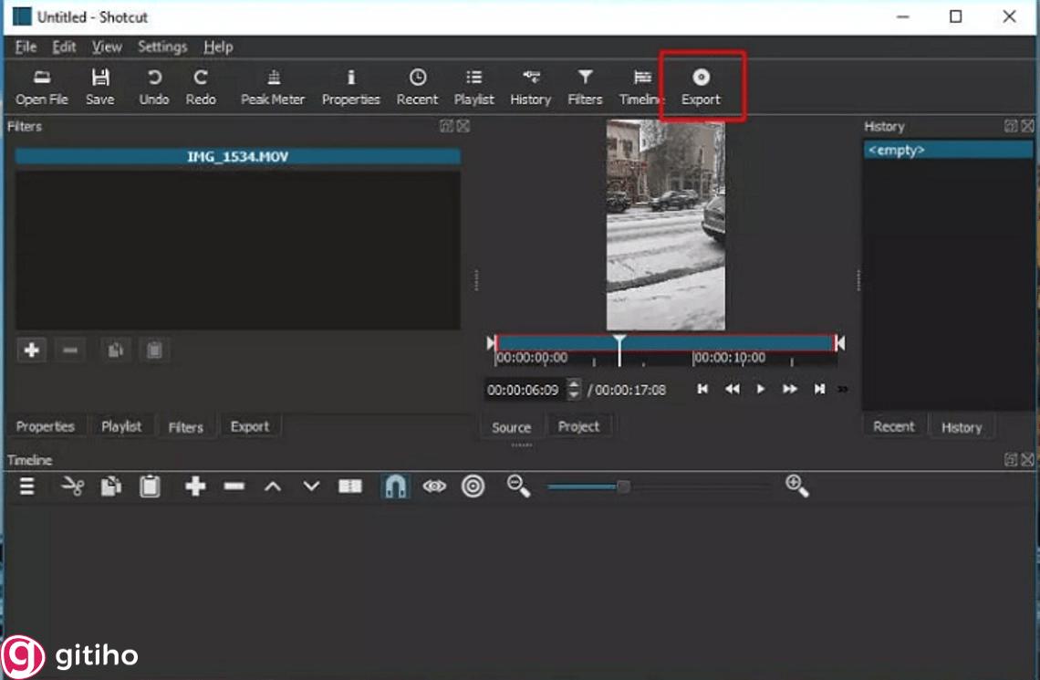 Xử lý bằng phần mềm nén video Shotcut (1)