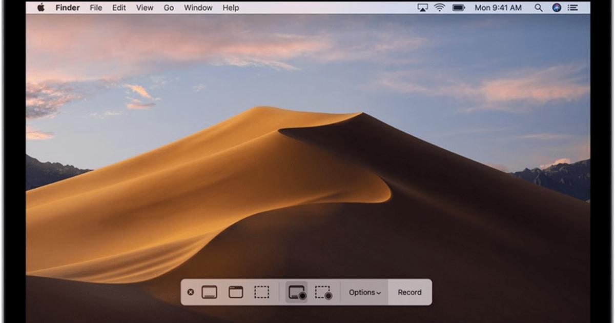 Sử dụng phím tắt quay màn hình (macOS Mojave trở lên)