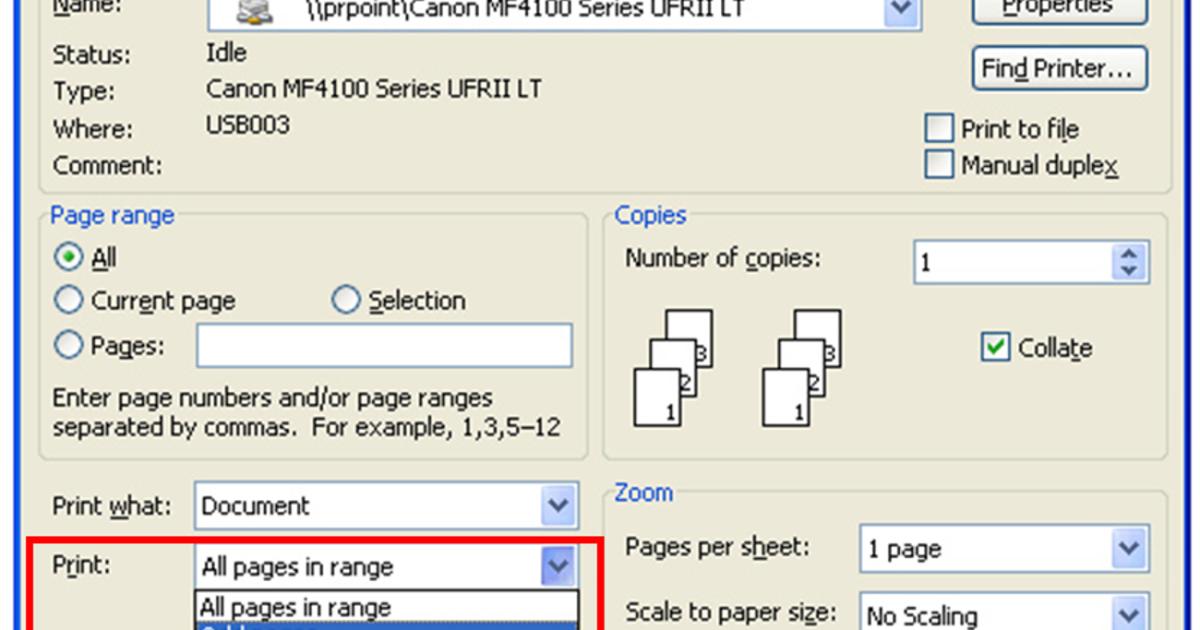 In 2 mặt file Word trên máy in không hỗ trợ in hai mặt