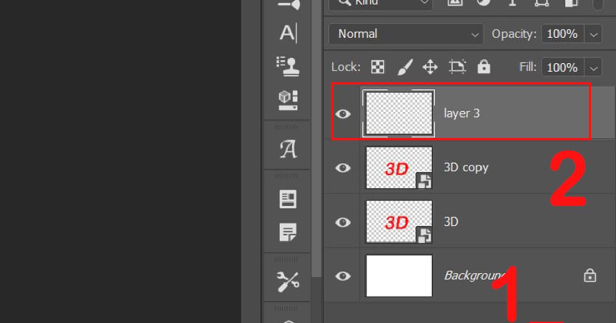 Cách tạo chữ 3D trong Photoshop - Tạo bản sao chữ 3D thứ 3 (1)