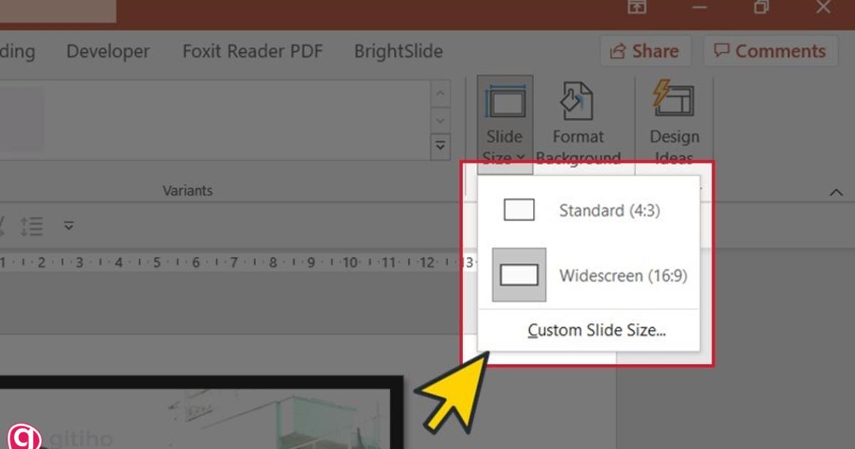 Chỉnh tỉ lệ của PowerPoint (2)