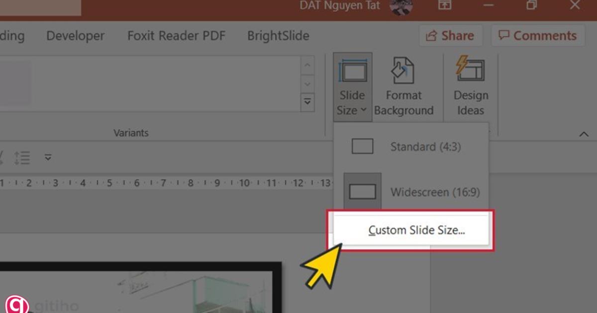 Chỉnh kích thước của PowerPoint (2)