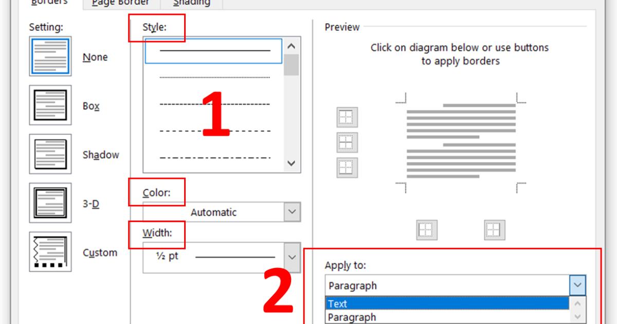 Tạo khung viền cho đoạn ghi chú bằng thẻ Pages Borders (3)