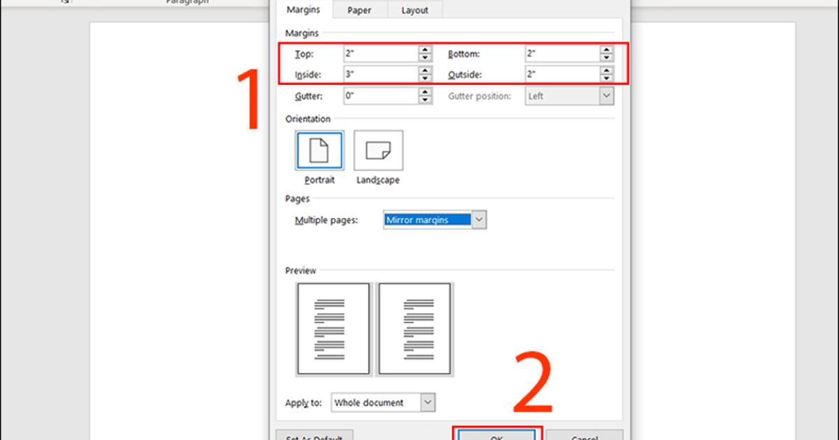 Tạo khung viền cho trang đầu tiên của văn bản bằng thẻ Pages Borders (1)