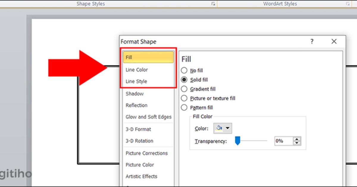 Tạo khung viền trong word 2007, 2010 bằng shape (3)