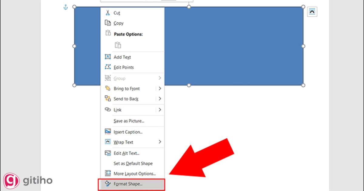 Tạo khung viền trong word 2016, 2013, 2019, 365 bằng shape (2)