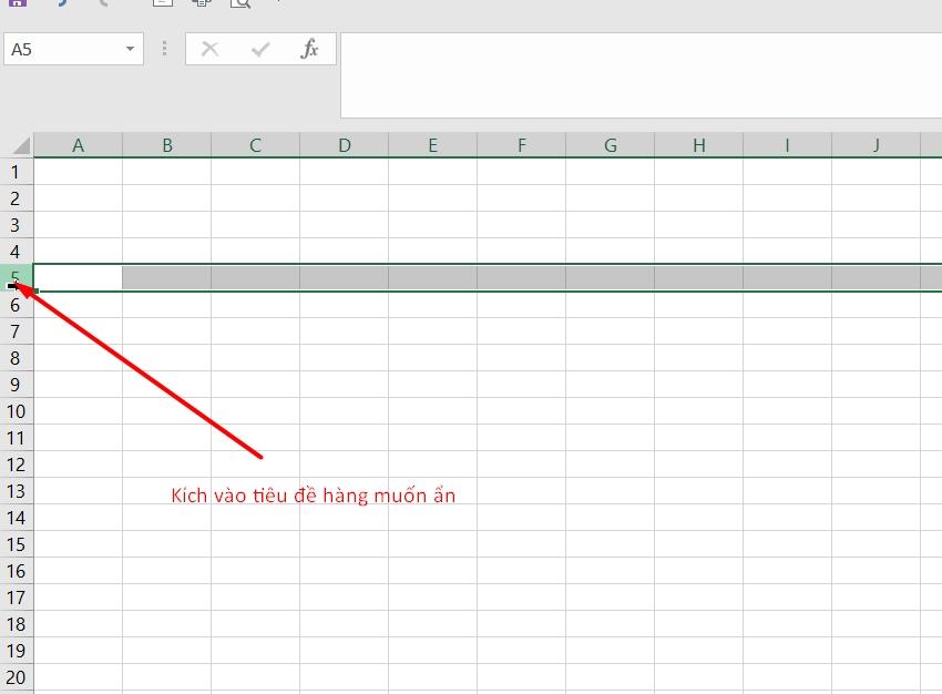 Cách chọn một hàng để ẩn
