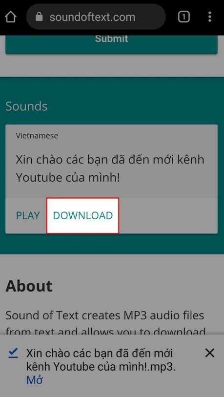 Cách lấy giọng chị Google trên điện thoại bằng Sound of text 3