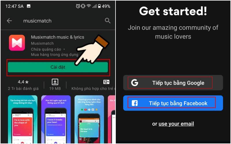 tìm tên bài hát qua ứng dụng Musixmatch1