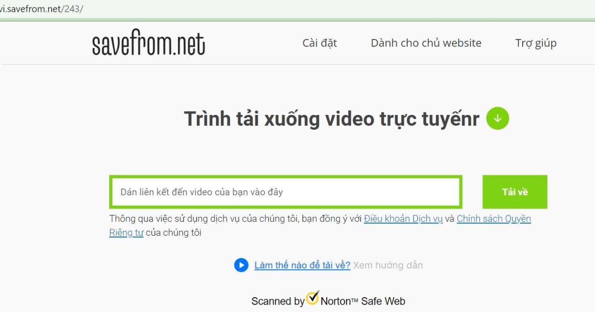 chuyển video Tiktok sang MP4 bằng savefrom.net 1