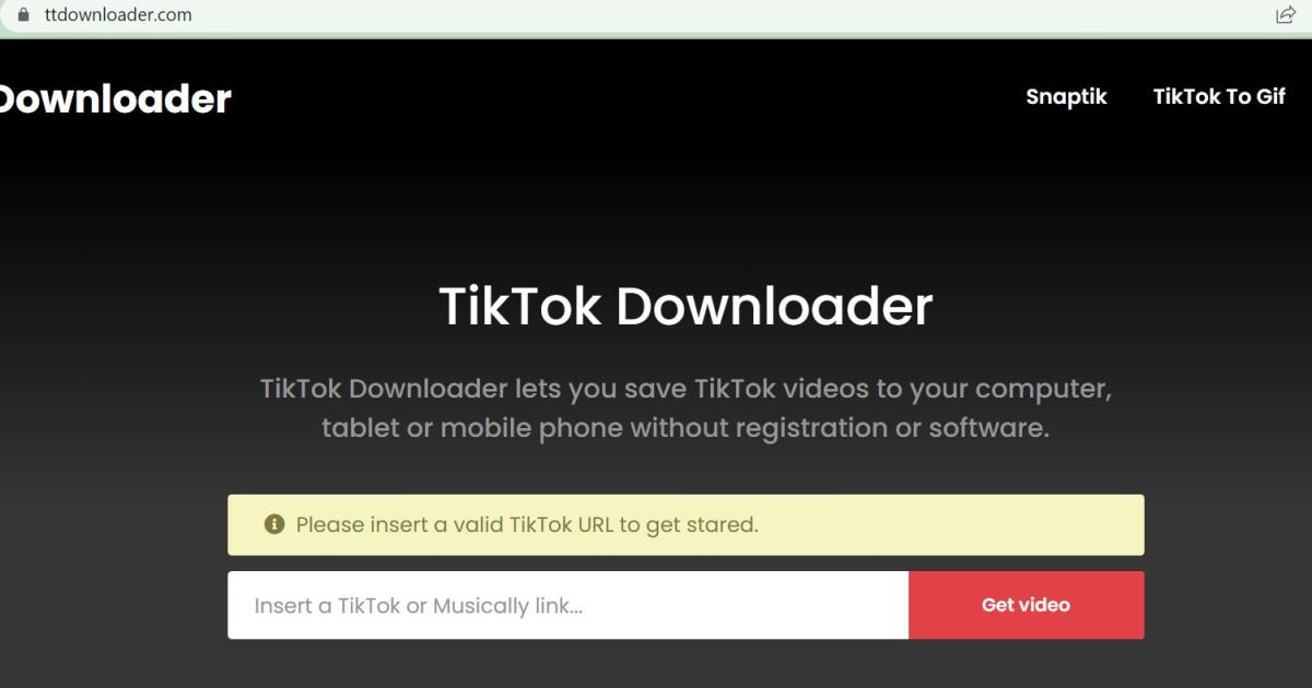 chuyển video Tiktok sang MP4 bằng ttdownloader.com 1