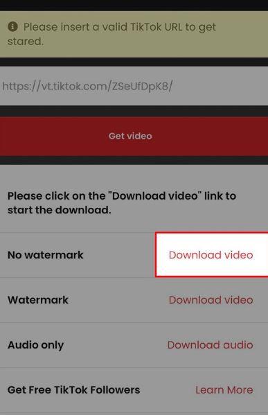 chuyển video Tiktok sang MP4 bằng ttdownloader.com 2