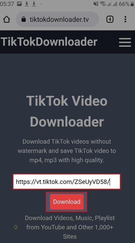 chuyển video Tiktok sang MP4 bằng TikTokdownloader