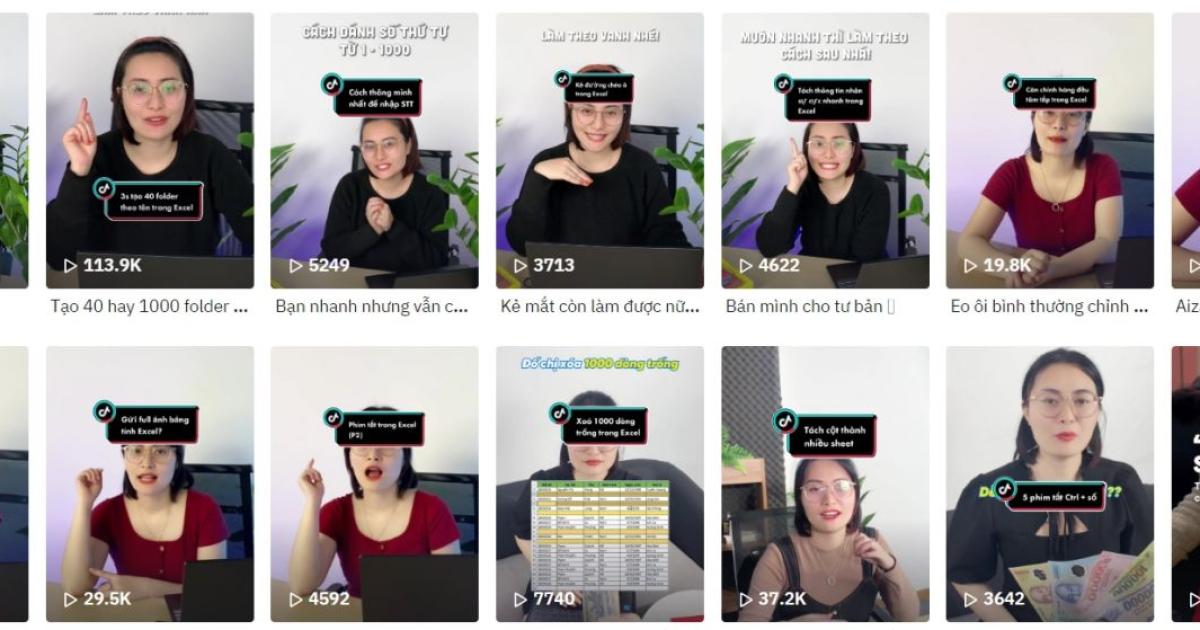 Những cách hướng dẫn dưới dạng video ngắn của Gitiho trên nền tảng tiktok