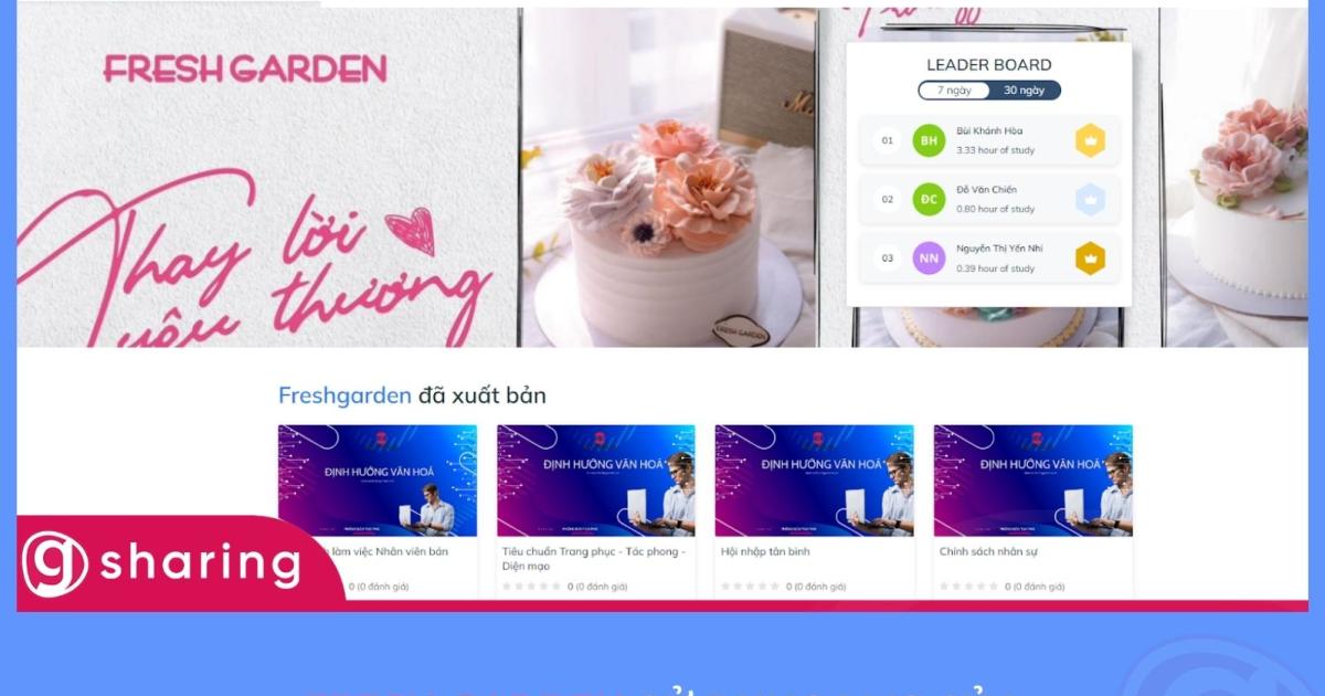 Fresh Garden sử dụng LMS của Gitiho for Leading Business để tối ưu quy trình đào tạo