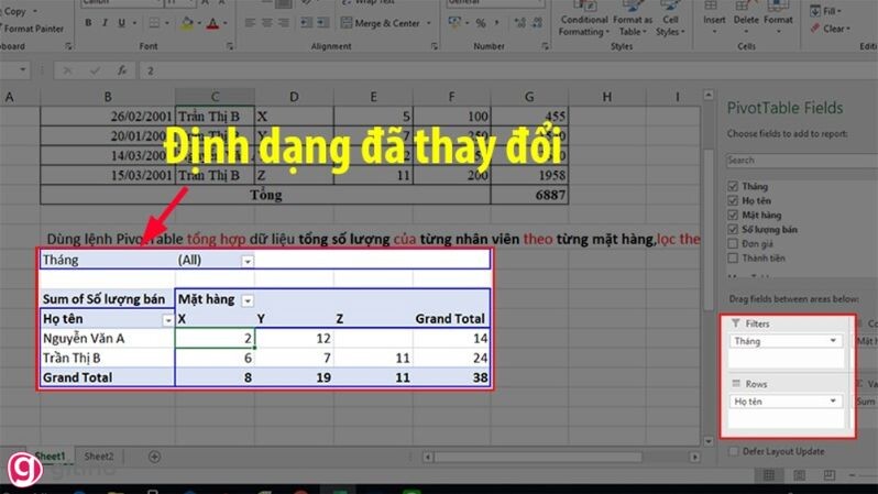 Hướng dẫn chi tiết cách sử dụng Pivot Table trong Excel