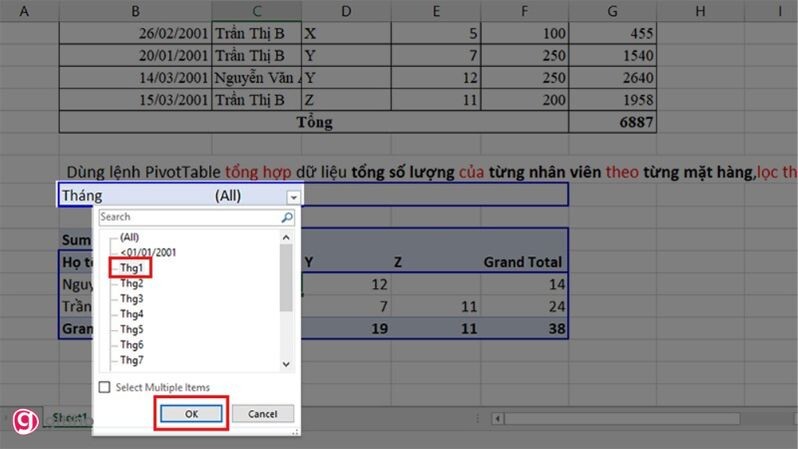 Hướng dẫn chi tiết cách sử dụng Pivot Table trong Excel