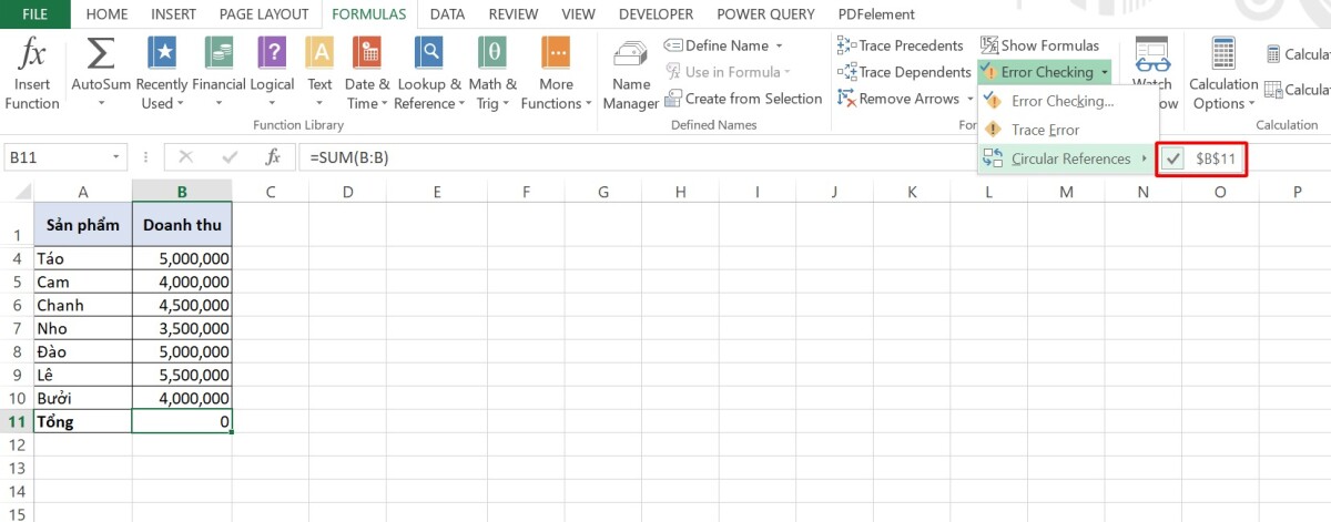 Cách dùng hàm Sum trong Excel để tính tổng kèm ví dụ
