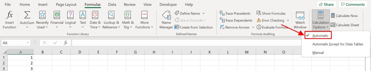 Hướng dẫn cách khắc phục lỗi Excel không chạy công thức