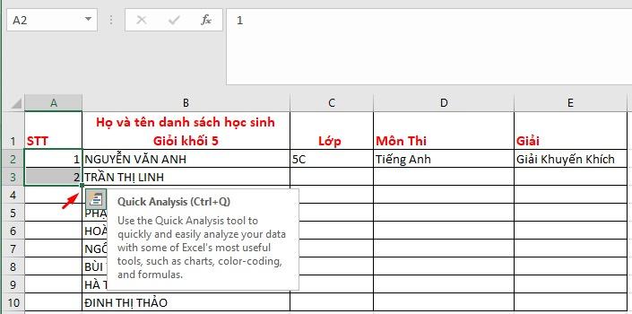 4 Cách đánh số thứ tự trong Excel tự động, nhanh chóng