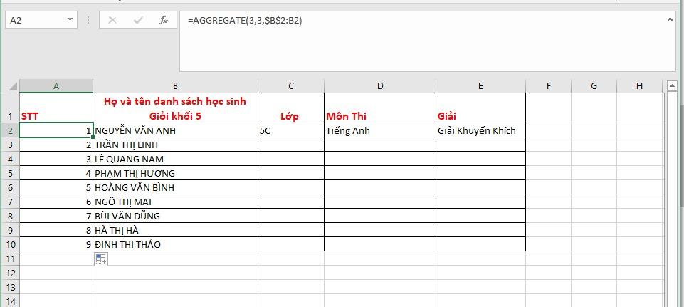 4 Cách đánh số thứ tự trong Excel tự động, nhanh chóng