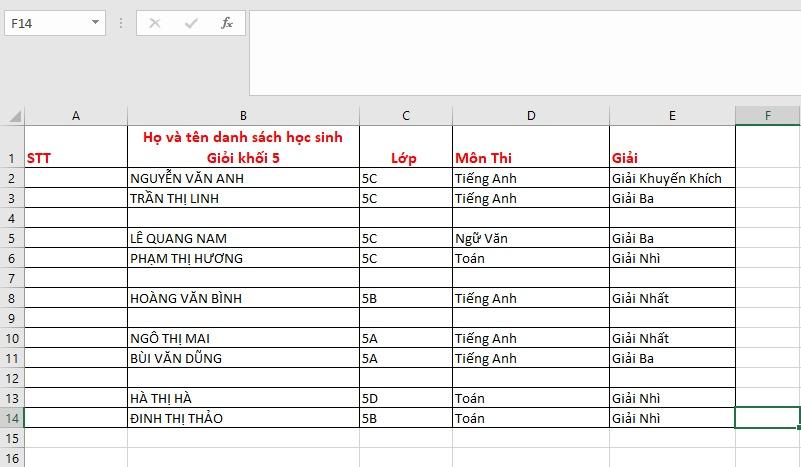 4 Cách đánh số thứ tự trong Excel tự động, nhanh chóng