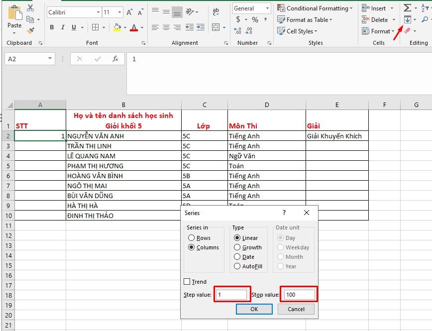 4 Cách đánh số thứ tự trong Excel tự động, nhanh chóng