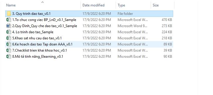 Một số biểu mẫu, kế hoạch liên quan đến hoạt động đào tạo