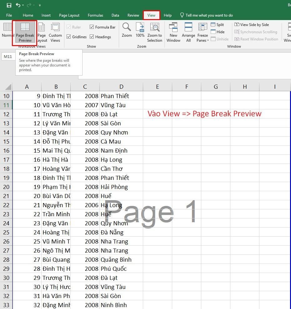 Hướng dẫn cách bỏ chữ page trong Excel đơn giản, nhanh  chóng
