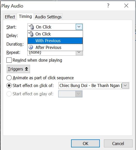 Hướng dẫn cách chèn nhạc, các file âm thanh vào Powerpoint