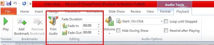Hướng dẫn cách chèn nhạc, các file âm thanh vào Powerpoint