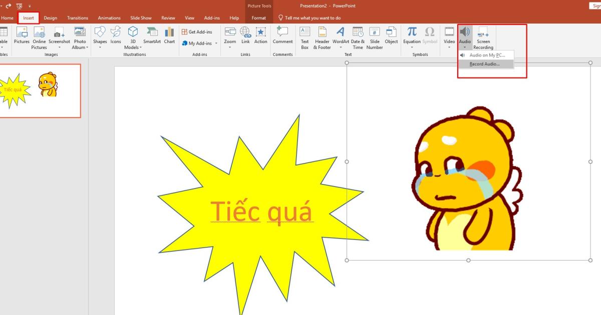Hướng dẫn cách chèn nhạc, các file âm thanh vào Powerpoint