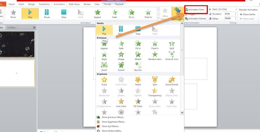 Hướng dẫn cách chèn nhạc, các file âm thanh vào Powerpoint