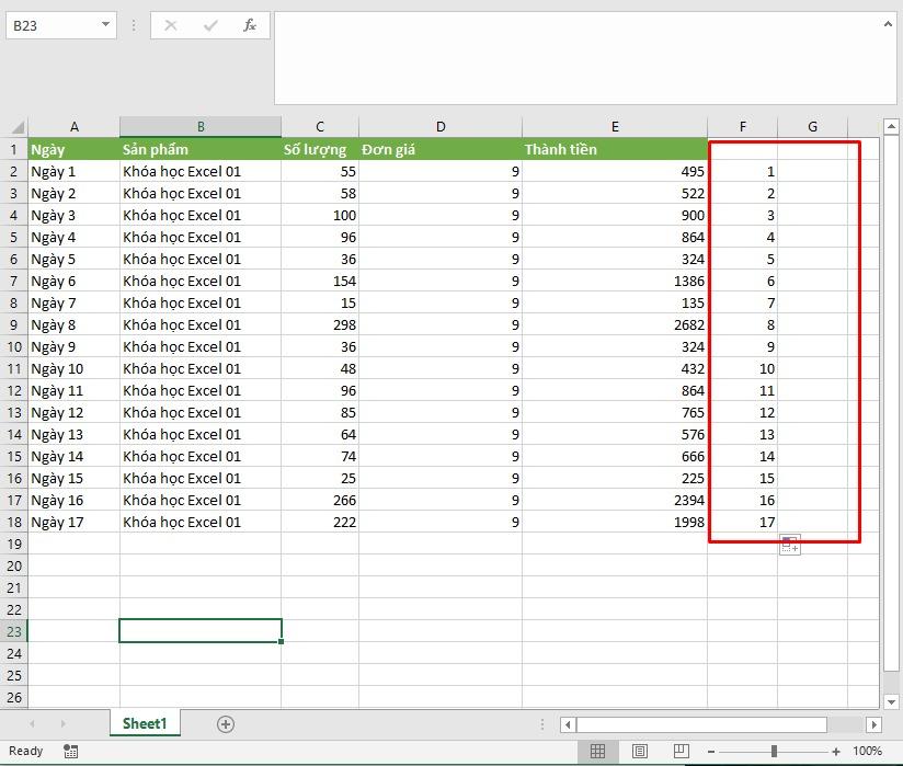 Cách chèn dòng trống xen kẽ trong Excel kèm ví dụ chi tiết dễ hiểu