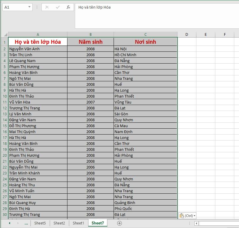 Hướng dẫn cách copy Excel giữ nguyên định dạng siêu đơn giản