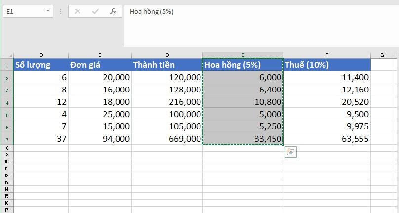 Hướng dẫn cách đổi vị trí 2 cột trong Excel từ A->Z, kèm ví dụ