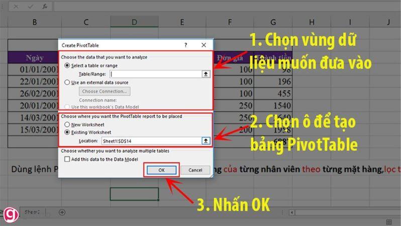 Hướng dẫn chi tiết cách sử dụng Pivot Table trong Excel