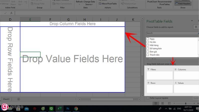 Hướng dẫn chi tiết cách sử dụng Pivot Table trong Excel