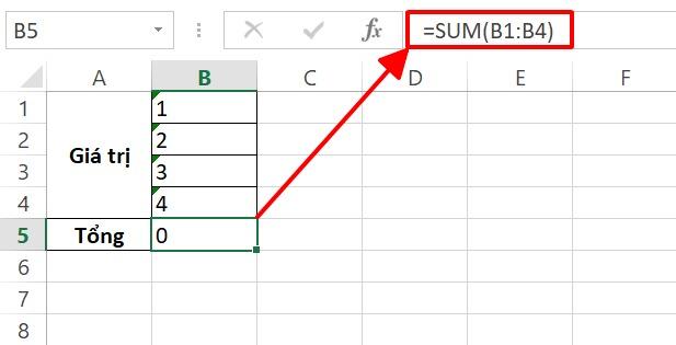 Cách dùng hàm Sum trong Excel để tính tổng kèm ví dụ