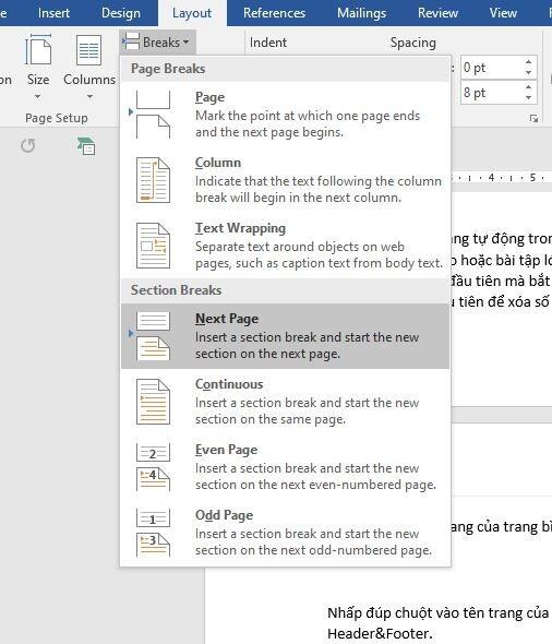 Hướng dẫn cách xóa số trang bất kỳ trong Word